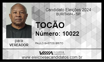 Candidato TOCÃO 2024 - BURITAMA - Eleições