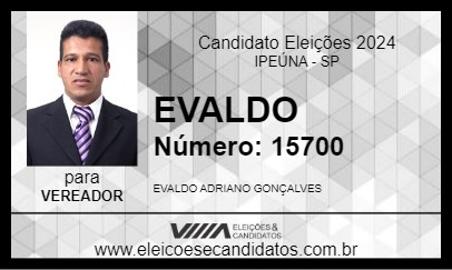 Candidato EVALDO 2024 - IPEÚNA - Eleições