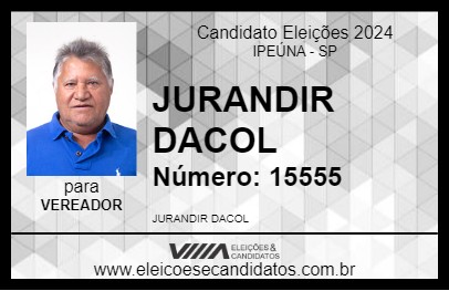 Candidato JURANDIR DACOL 2024 - IPEÚNA - Eleições