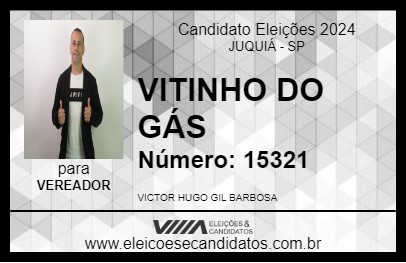 Candidato VITINHO DO GÁS 2024 - JUQUIÁ - Eleições