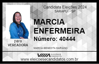 Candidato MARCIA ENFERMEIRA 2024 - SARAPUÍ - Eleições