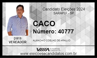 Candidato CACO 2024 - SARAPUÍ - Eleições