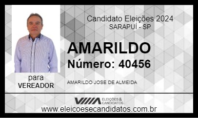 Candidato AMARILDO 2024 - SARAPUÍ - Eleições