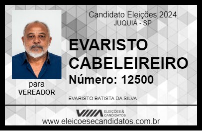 Candidato EVARISTO CABELEIREIRO 2024 - JUQUIÁ - Eleições