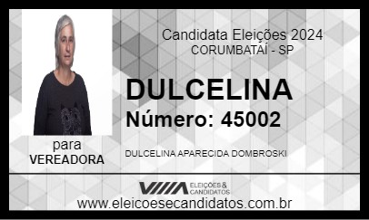 Candidato DULCELINA 2024 - CORUMBATAÍ - Eleições