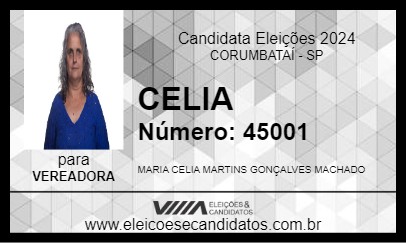 Candidato CELIA 2024 - CORUMBATAÍ - Eleições