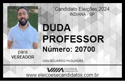 Candidato DUDA PROFESSOR 2024 - INDIANA - Eleições