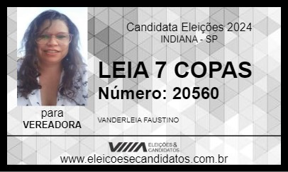 Candidato LEIA 7 COPAS 2024 - INDIANA - Eleições