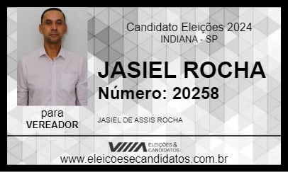 Candidato JASIEL ROCHA 2024 - INDIANA - Eleições