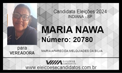 Candidato MARIA NAWA 2024 - INDIANA - Eleições