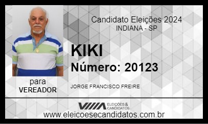 Candidato KIKI 2024 - INDIANA - Eleições