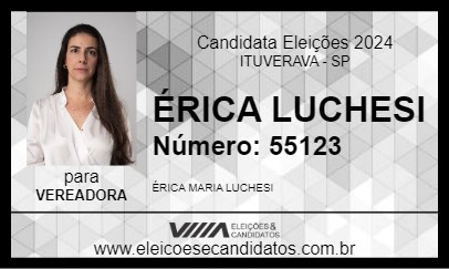 Candidato ÉRICA LUCHESI 2024 - ITUVERAVA - Eleições