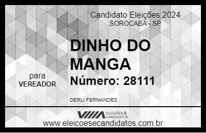 Candidato DINHO DO MANGA 2024 - SOROCABA - Eleições