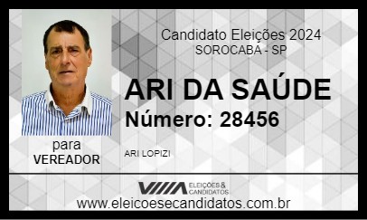 Candidato ARI DA SAÚDE 2024 - SOROCABA - Eleições