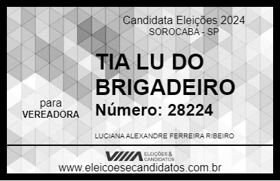 Candidato TIA LU DO BRIGADEIRO 2024 - SOROCABA - Eleições