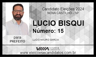 Candidato LUCIO BISQUI 2024 - NOVA CASTILHO - Eleições