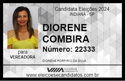 Candidato DIORENE CAMBIRA 2024 - INDIANA - Eleições