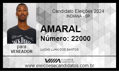 Candidato AMARAL 2024 - INDIANA - Eleições