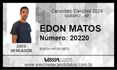 Candidato EDSON MATOS 2024 - SARAPUÍ - Eleições