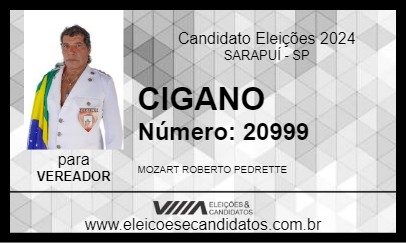 Candidato CIGANO 2024 - SARAPUÍ - Eleições