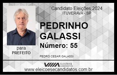 Candidato PEDRINHO GALASSI 2024 - ITUVERAVA - Eleições