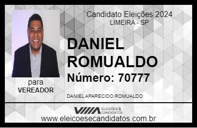 Candidato DANIEL ROMUALDO 2024 - LIMEIRA - Eleições