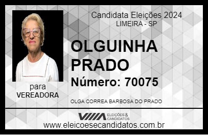 Candidato OLGUINHA PRADO 2024 - LIMEIRA - Eleições