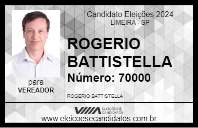 Candidato ROGERIO BATTISTELLA 2024 - LIMEIRA - Eleições