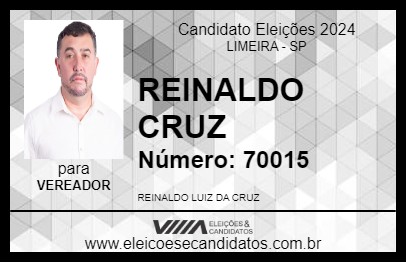 Candidato REINALDO CRUZ 2024 - LIMEIRA - Eleições