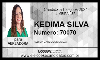 Candidato KEDIMA SILVA 2024 - LIMEIRA - Eleições