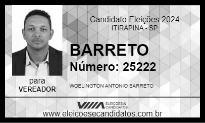 Candidato BARRETO 2024 - ITIRAPINA - Eleições