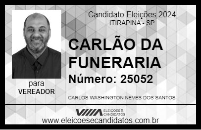 Candidato CARLÃO DA FUNERÁRIA 2024 - ITIRAPINA - Eleições