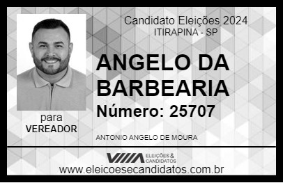 Candidato ANGELO DA BARBEARIA 2024 - ITIRAPINA - Eleições