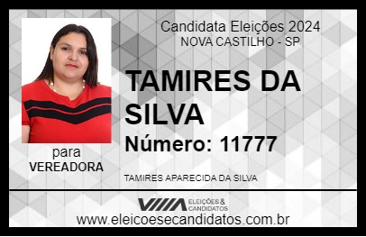 Candidato TAMIRES DA SILVA 2024 - NOVA CASTILHO - Eleições