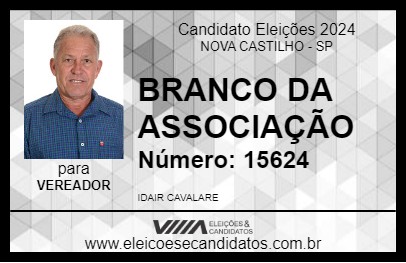 Candidato BRANCO DA ASSOCIAÇÃO 2024 - NOVA CASTILHO - Eleições