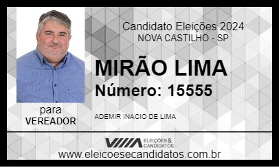 Candidato MIRÃO LIMA 2024 - NOVA CASTILHO - Eleições