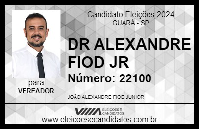 Candidato DR ALEXANDRE FIOD JR 2024 - GUARÁ - Eleições