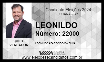 Candidato LEONILDO 2024 - GUARÁ - Eleições