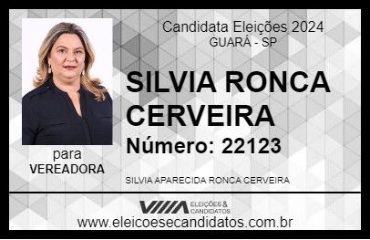 Candidato SILVIA RONCA CERVEIRA 2024 - GUARÁ - Eleições