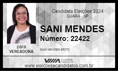 Candidato SANI MENDES 2024 - GUARÁ - Eleições