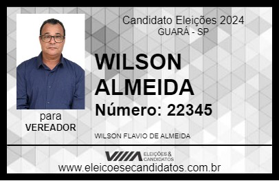 Candidato WILSON ALMEIDA 2024 - GUARÁ - Eleições