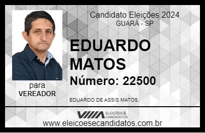 Candidato EDUARDO MATOS 2024 - GUARÁ - Eleições