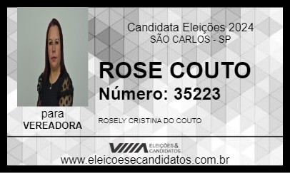 Candidato ROSE COUTO 2024 - SÃO CARLOS - Eleições