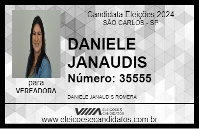 Candidato DANIELE JANAUDIS 2024 - SÃO CARLOS - Eleições