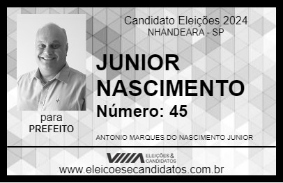 Candidato JUNIOR NASCIMENTO 2024 - NHANDEARA - Eleições