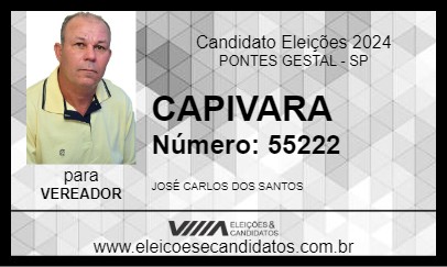 Candidato CAPIVARA 2024 - PONTES GESTAL - Eleições