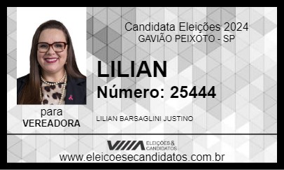 Candidato LILIAN  2024 - GAVIÃO PEIXOTO - Eleições