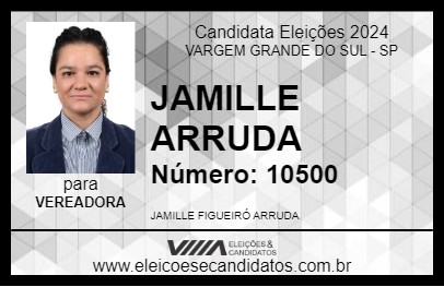 Candidato JAMILLE ARRUDA 2024 - VARGEM GRANDE DO SUL - Eleições