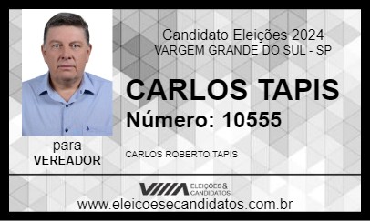 Candidato CARLOS TAPIS 2024 - VARGEM GRANDE DO SUL - Eleições