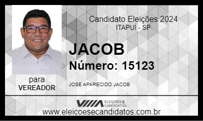 Candidato JACOB 2024 - ITAPUÍ - Eleições